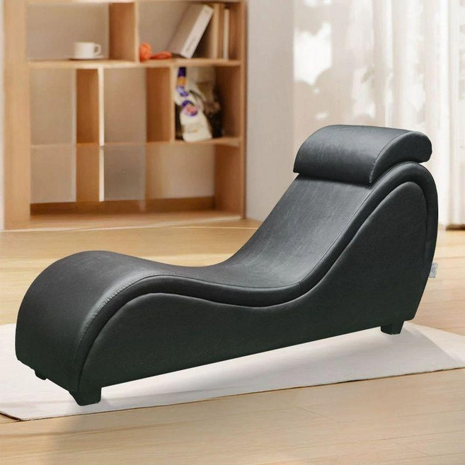 러브체어 부부 커플쇼파 라운지 엔틱 안방 무중력 베란다 안락 성인용, 1개, 블랙 2 럭셔리 소파 헤드레스트 포함