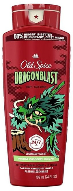 OLD SPICE 올드 향신료 BODY WASH DRAGONBLAST 24oz/709ml 바디 워시 바디 비누 남성 향기 드래곤 블래스트 수입품 OSS 일본어 표기의 라벨 첨부
