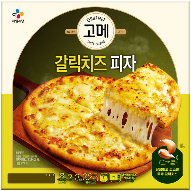 고메 갈릭치즈 피자 325g, 6개