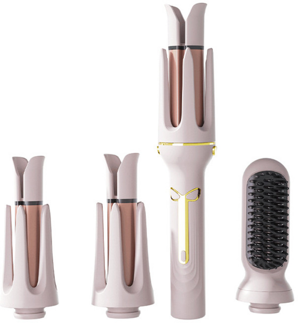 三合一可換頭造型器 28mm/32mm 直髮梳, 1個, 粉红色三合一