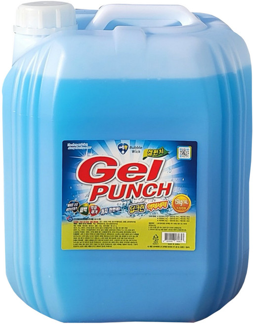버블윅 겔펀치 액체세제 15kg 드럼겸용, 1개