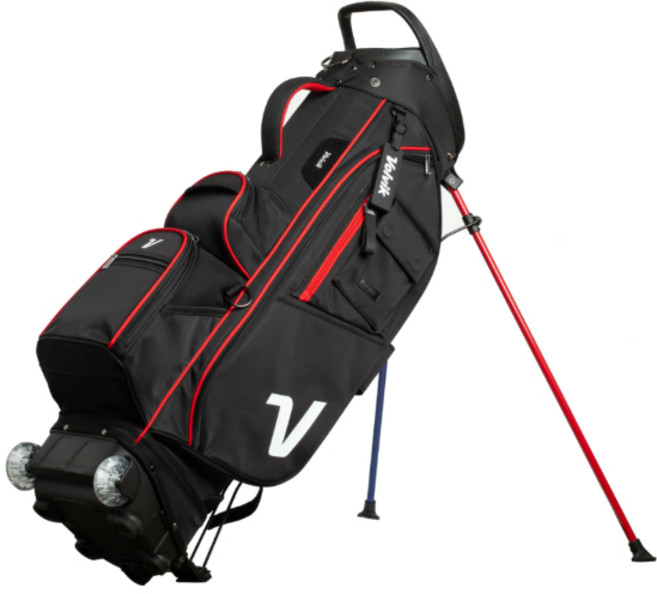 볼빅 정품 2027년 퍼포먼스 바퀴형 경량 스탠드백, 5분할 휠백 블랙(BLACK)