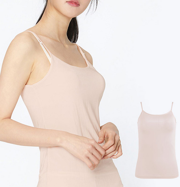 제임스딘 자연 인견 여성 끈런닝 2매