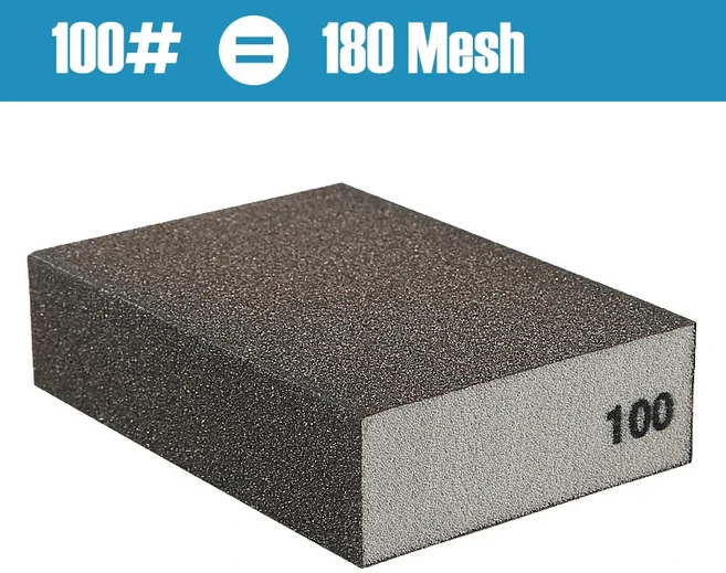 샌딩 스폰지 120 1000 메쉬 금속 벽 용 그라인드 목재 녹 제거 연마 수리 오염 사포, 02 NO.100 180 Mesh