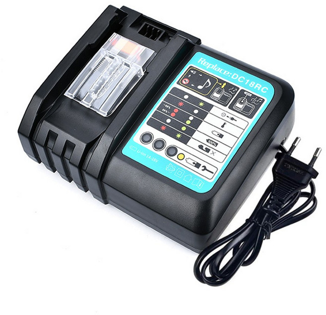 ASTO 마끼다 호환 급속 충전기 18V 배터리 충전기 DC18RC 전자파 KC인증, 1개