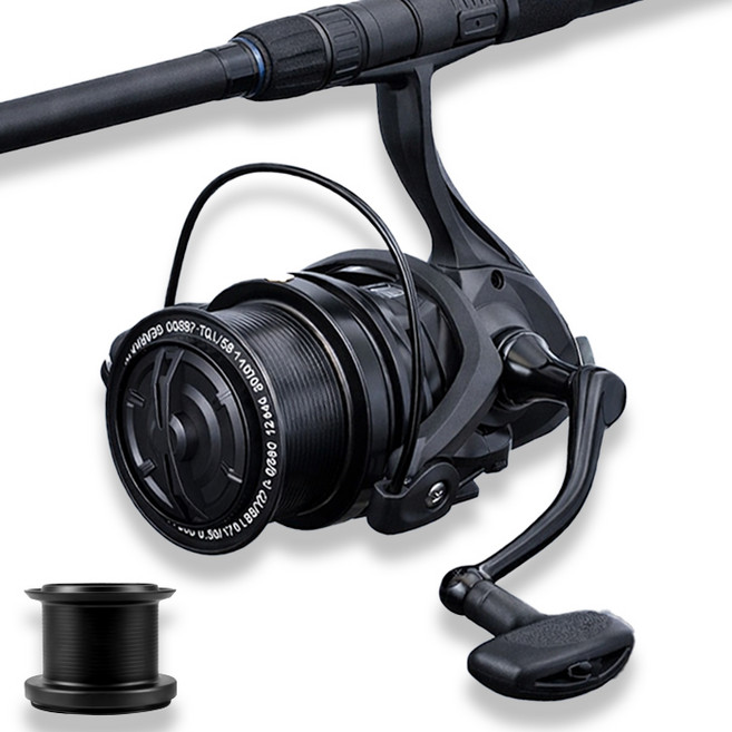 블랙나이트 25kg 드랙력 원투릴 NGK-II 14000번 대형 스피닝릴, BLK, 14000-2세대