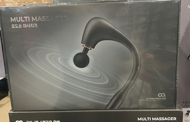 오아 효도손 갈고리형 전신 허리 등 어깨 휴대용 무선 전동 안마기, 블랙, OMSG-001BK