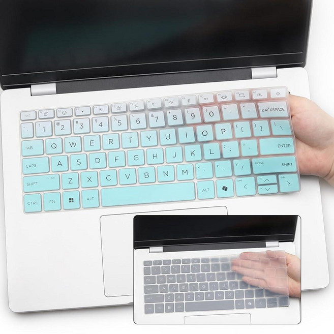 HP OmniBook X 14 fe 시리즈 fe0087nr fe100 Ultra fd fh 14t fh000 fh0047nr fd0087nr용 키보드 커버 Flip AI fm, MGreen+Clear