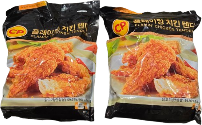 CP 플래이밍 치킨텐더 아이스박스포장 /코스트코, 1.5kg, 2개