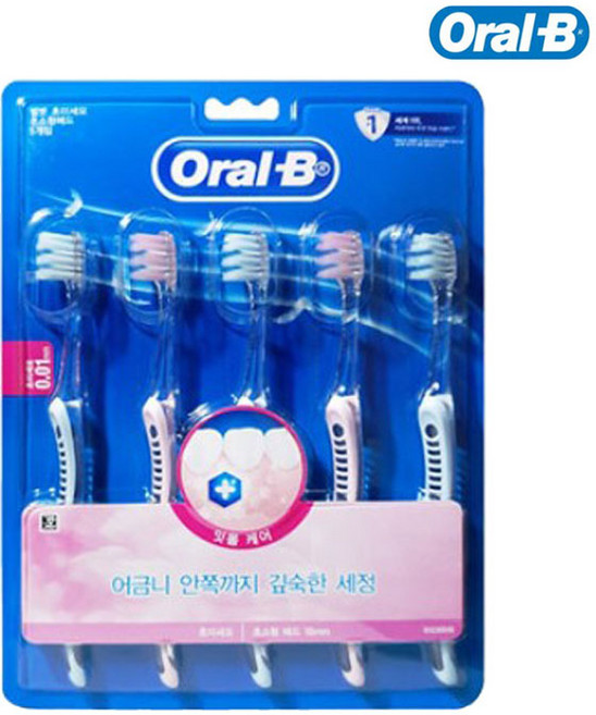 오랄비 벨벳 초미세모 잇몸케어 5개입 세정칫솔, 1개