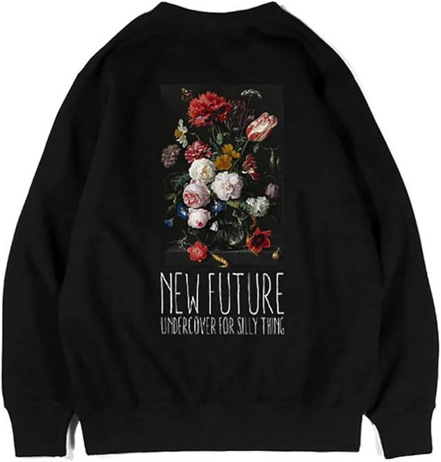 언더커버 플라워 프린트 맨투맨 스웨트셔츠 남성 UC21022504