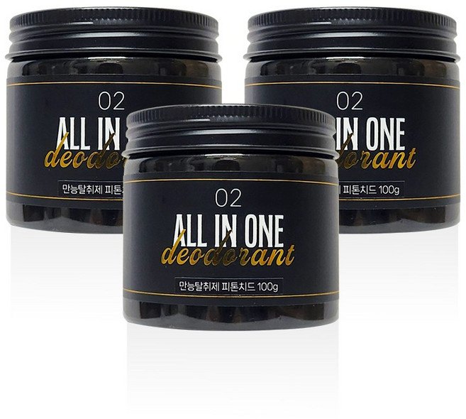 엠씨랩 올인원 만능 탈취제 냄새 제거 피톤치드, 3개, 100g