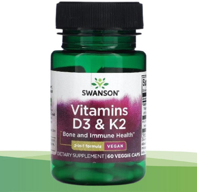 비타민 D3 K2 2000 IU 60베지캡슐 2개월분, 1개, 60정