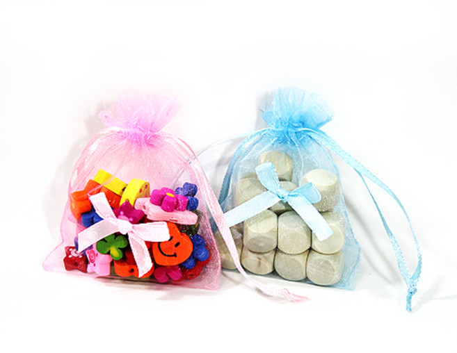 망사 주머니 분홍, 1개