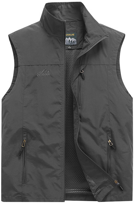 빅사이즈 M-6XL 남성 경량 조끼 베스트 루즈핏 낚시 조끼 아웃도어 다용도 민소매 작업복