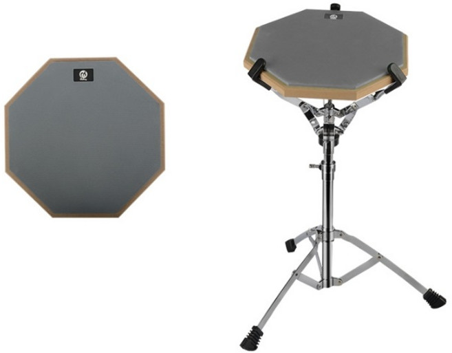 주닉스 드럼패드 드럼 연습패드 12인치 스탠드 포함, 1개