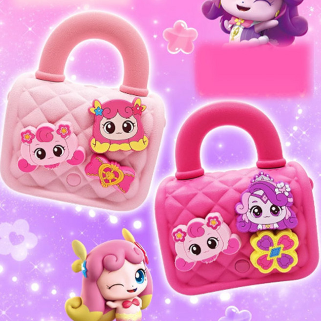 말랑말랑 느낌이 좋은 실리콘재질의 티니핑 케릭터가 귀여운 나만의 깜찍템 3가지 파츠 크로스 핸드백 겸용 가방