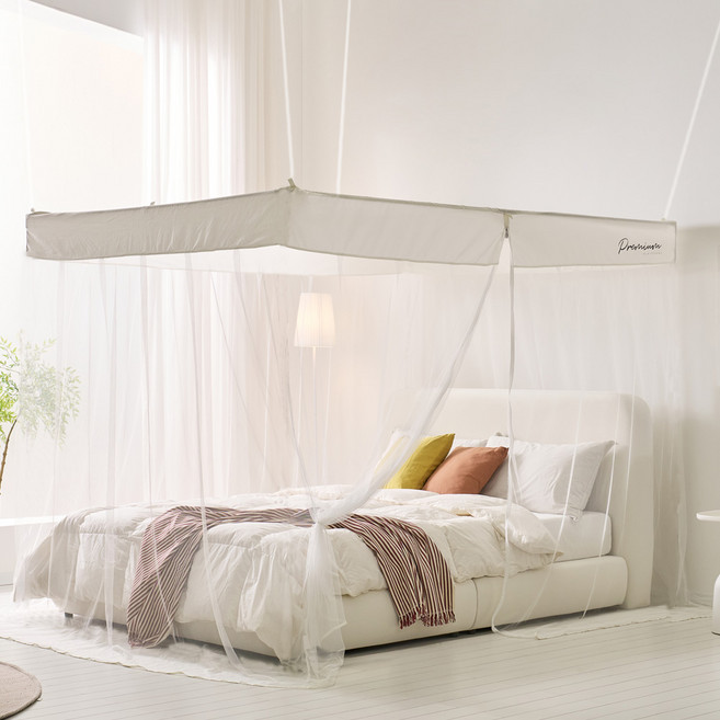 솔트 지퍼식 사각 모기장 마시멜로(스텐봉제외)