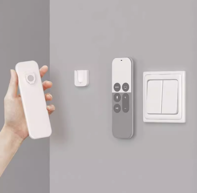 벽 강력 부착식 리모컨 자석걸이 홀더, 그레이, 2개