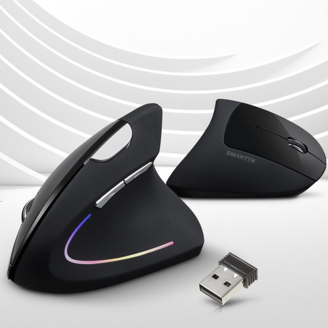 스마텍 인체공학 손목보호 버티컬 마우스, STM-V1000, 혼합색상