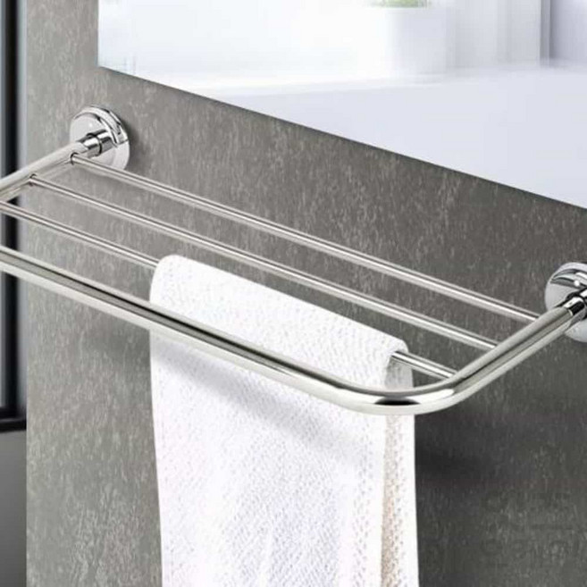 수건걸이 욕실선반 스텐 화장실 수건 거치대 다용도 정리대, 2단선반