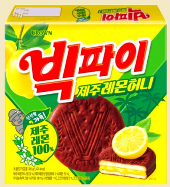 크라운 빅파이 제주레몬, 324g, 1개