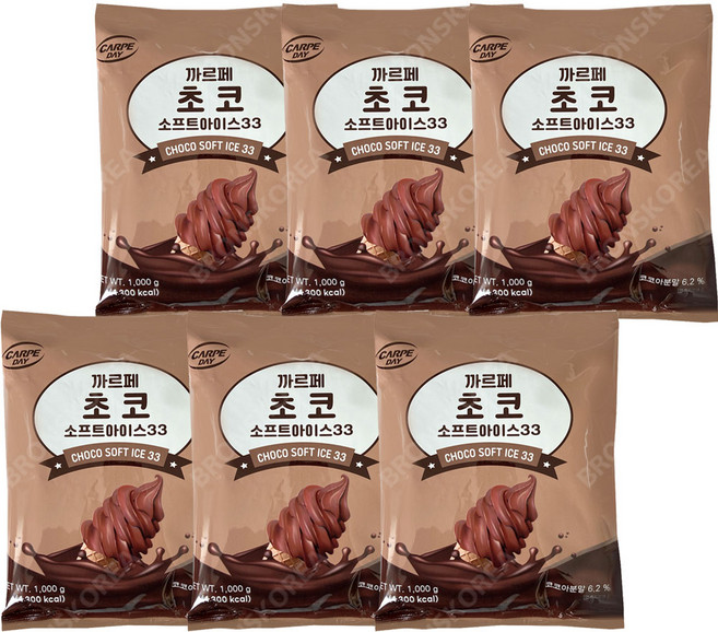 대호 까르페 초코 소프트아이스크림 파우더, 6개, 1kg
