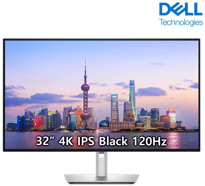 2위 - DELL 울트라샤프 U3225QE 120Hz 4K HDR UHD 32모니터 USB-C 썬더볼트 지원, 82c