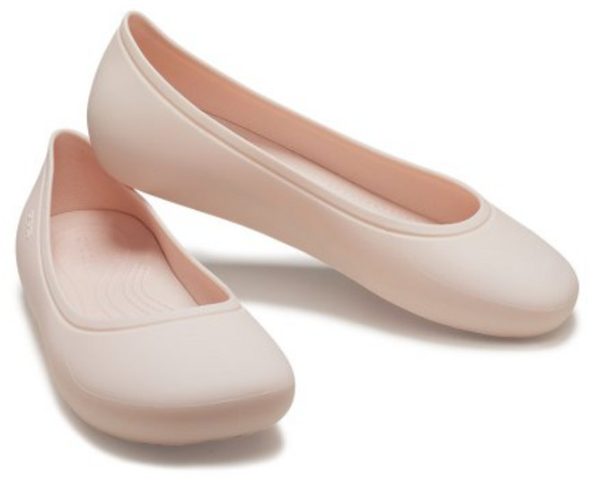 크록스 브루클린 플랫 슈즈 젤리 가벼운 단화 콰츠