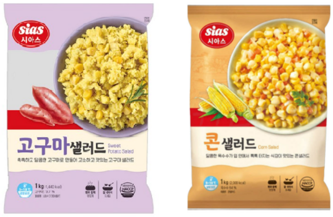 시아스 고구마 샐러드 1kg + 콘샐러드 1kg, 1개, 2kg