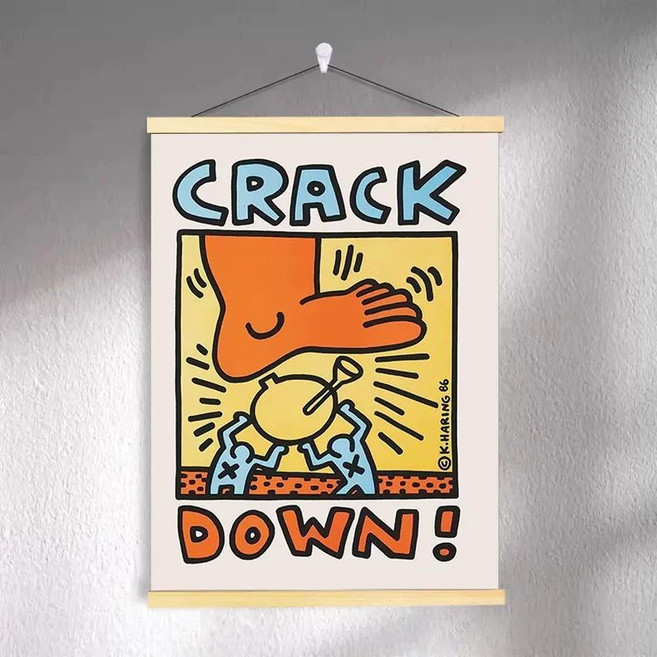 美式卡通塗鴉掛畫，可遮擋電箱，豎版裝飾畫, 1個, 24款寬60cm高80cm