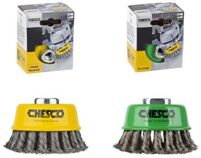 드릴장착용 용접표면 마감 스틸컵브러쉬 이물질제거, _CH65B, 1개