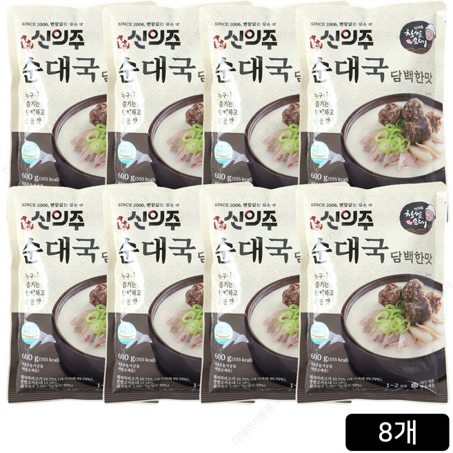 신의주 찹쌀 순대국 600g x 8팩, 8개