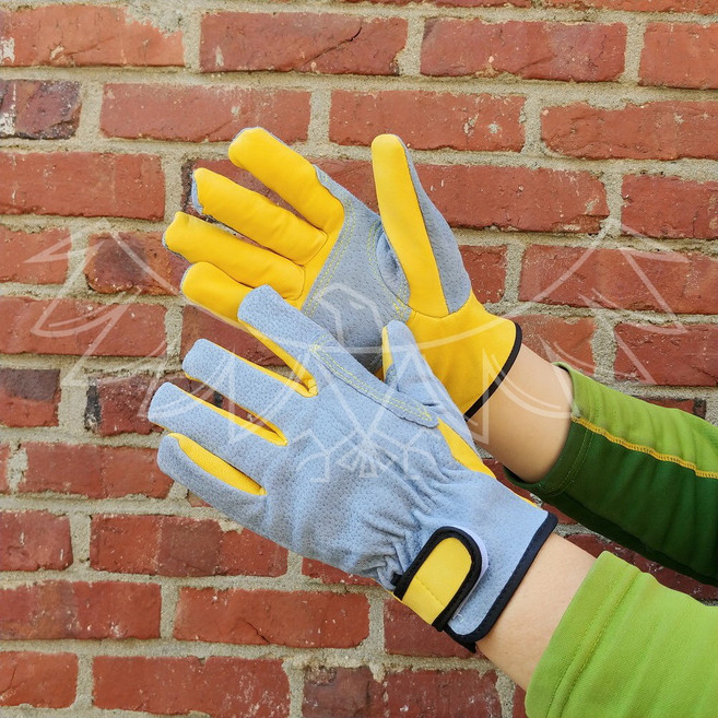 독수리 알곤장갑 용접장갑 작업장갑 내피 이중덧뎀TS-A8L, 노랑 + 회색, 1세트