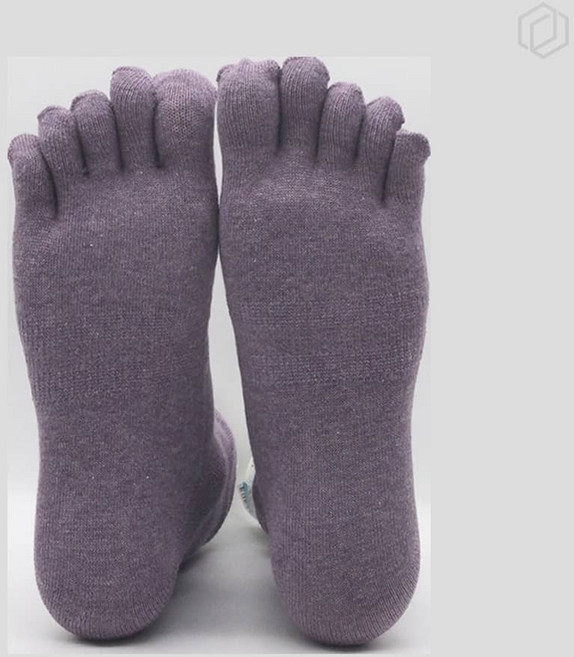 [루아르셀] 여성용 발가락 장목양말 보라색색 5켤레 국산양말