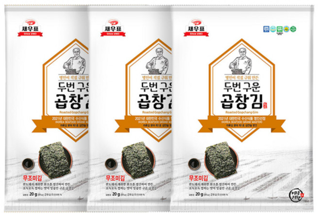 새우표 완도 구운 곱창김, 20g