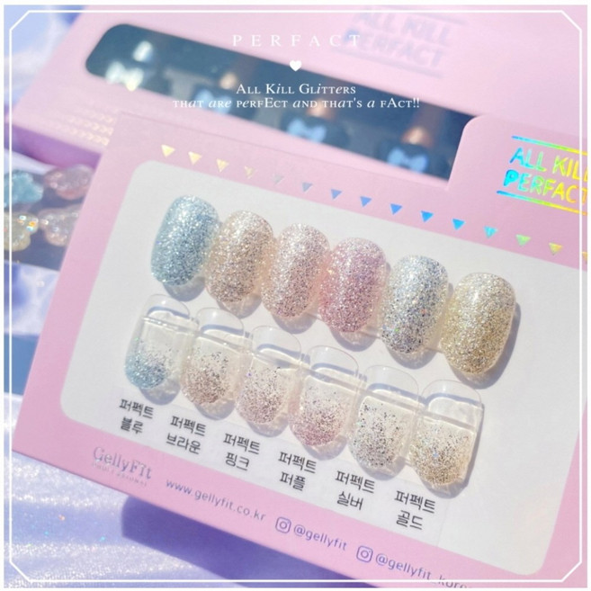 젤리핏 올킬 퍼펙트 글리터젤 6종세트, 1개, 10ml