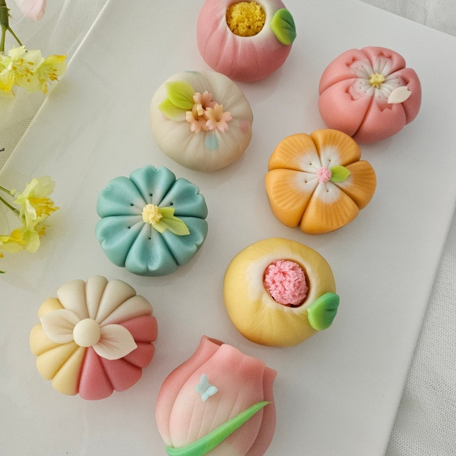 화과자 [쿠잉케이크] 수제화과자 명절선물 부모님 선물 백일 돌잔치, 50g, 6개