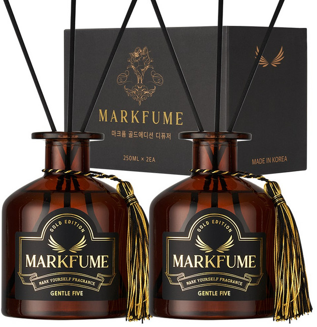 실내방향제 마크퓸 골드에디션 디퓨저 250ml 1+1 기획세트, 퍼플베리, 2개
