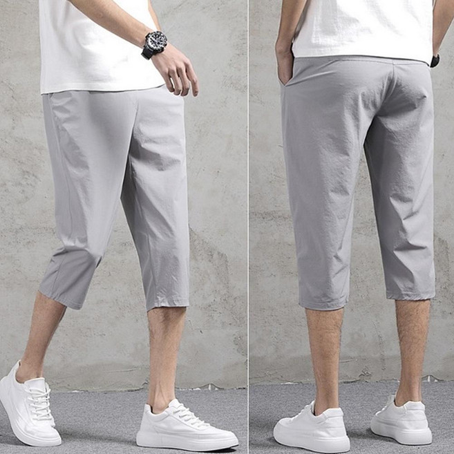 냉감 7부 밴딩 팬츠 아이스 쿨링 와이드 냉장고 바지 홈웨어 트레이닝