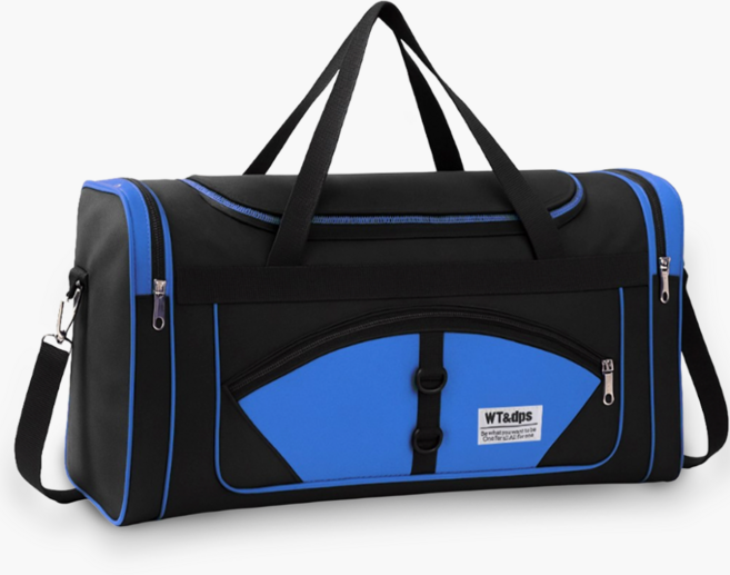 핫쏘잇 다중포켓 빅사이즈 대용량 더플백, 블루, 1개