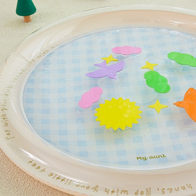 마이앤트 워블보블 워터매트 아기 터미타임 촉감놀이 신생아 대근육 소근육 감각발달, 스카이