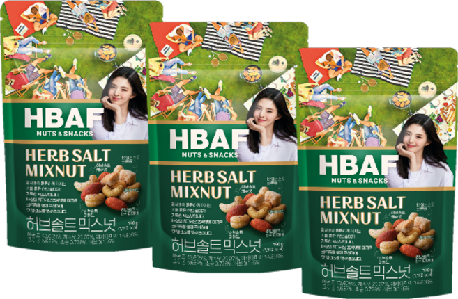 바프 허브솔트믹스넛, 3개, 190g