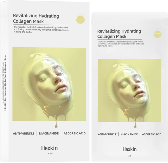 헤스킨 리바이탈라이징 하이드레이팅 콜라겐 마스크, 1개, 5개입