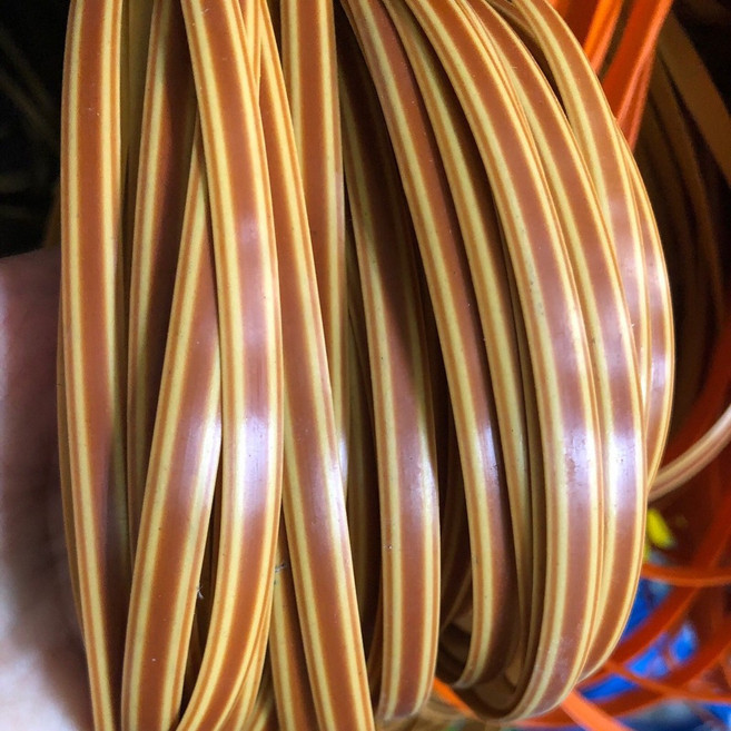 編織藤條環保仿藤手工材料 寬8mm厚1mm 約85-90米/斤, 仿古黃條扁線, 1個