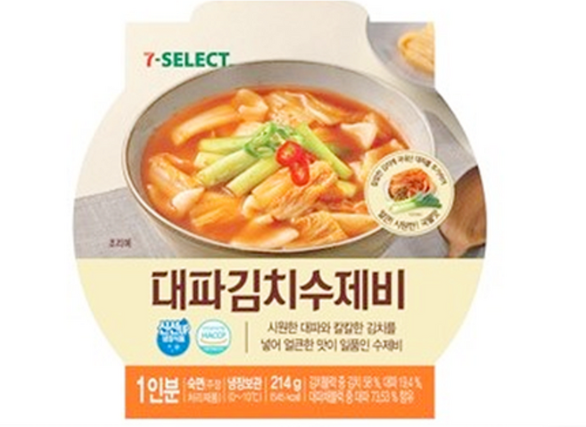 대파김치수제비, 10개, 214g