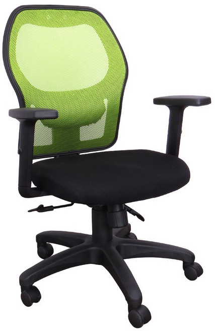 LOGIS 庫洛姆電腦椅 網背辦公椅 PU泡棉座墊 台灣製 【652NW】, 綠色