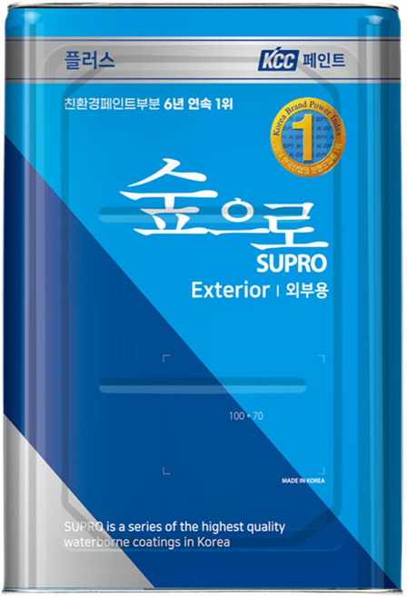 kcc 친환경 숲으로 외부용 플러스 무광 18 리터, 1개, 18L, 외부용 플러스(무광)