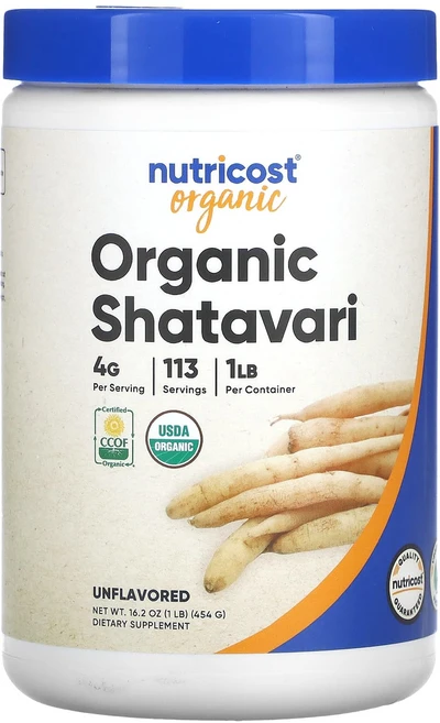 Nutricost 유기농 샤타바리 무맛 454g(16.2oz), Nutricost유기농샤타바리무맛454g162oz, 454g, 1개 - 쿠팡