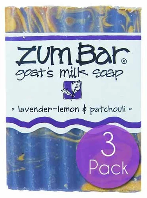 Zum Bar 라벤더 레몬 패출리 산양유 고트밀크 손 바디 비누 85g x3 - 쿠팡